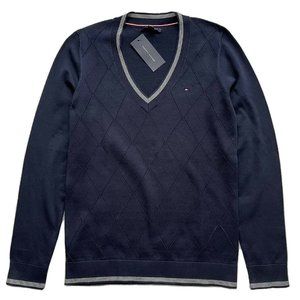 Tommy Hilfiger Women's Argyle V-neck Sweater